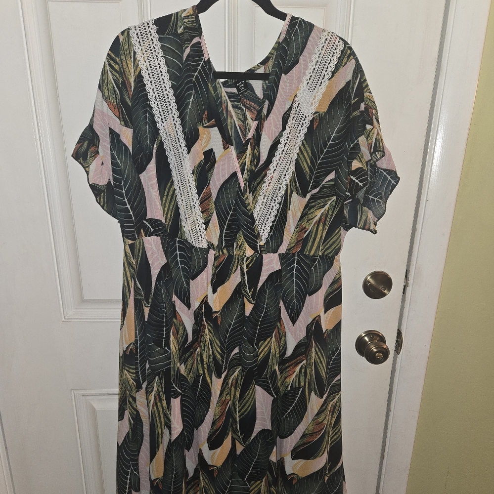 Long light weight tropical dress